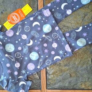 Wonder Nation Gray and Purple Space Pajama Set